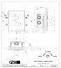 Gessi Rettangolo Bagno Afbouwdeel voor inbouw 2-weg bad/douche thermostaatkraan 1/2 met 1/2 uitgangen filters en keramische schijven. Finox Artikelnummer 20184.149