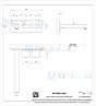 Gessi Rettangolo T Afbouwdeel voor eengreeps inbouw wastafelmengkraan 1/2 voor wandmontage compleet met uitloop lengte naar wens (min 70 mm max 3 Zwart Metaal Artikelnummer 20484.706