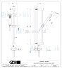 Gessi Ovale Bagno Glijstangset met doucheslang 150 cm handdouche met antikalk en wandaansluitbocht 1/2. Chroom Artikelnummer 23142.031