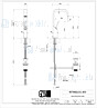 Gessi Rettangolo Bagno Xl Eengreeps wastafelmengkraan 1-gats met 3/8 aansluitslangen met waste 1 1/4. Zwart Artikelnummer 26101.299