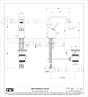 Gessi Rettangolo Bagno Xl Eengreeps bidetmengkraan 1-gats met 3/8 aansluitslangen met waste 1 1/4. Zwart Artikelnummer 26107.299