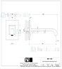 Gessi Mimi Uitloop voor wastafel 1/2 wandmontage lengte 216 mm met rozet toepasbaar met aparte eengreeps bediening (niet inbegrepen). Chroom Artikelnummer 31205.031