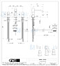 Gessi Mimi 3-gats wastafel mengkraan met uitloop 1 1/4 pop-up waste en flexibele slangen met 3/8 verbindingen. Chroom Artikelnummer 31401.031