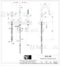 Gessi Goccia Driegats badrandcombinatie 1/2 met uitloop met omstel doucheslang 150 cm en uittrekbare handdouche met antikalk (inbouw- en af Geborsteld Chroom Artikelnummer 33637.147