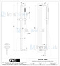 Gessi Goccia Glijstangset met doucheslang 150 cm handdouche met antikalk en wandaansluitbocht 1/2. Geborsteld Chroom Artikelnummer 33642.147