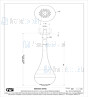 Gessi Goccia Hoofddouche 1/2 druppelmodel voor plafondmontage met antikalk (hoogte naar keuze min 490 mm en max 2100 mm). Zwart Artikelnummer 33753.299