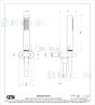 Gessi Goccia Slangaansluitknie 1/2 met vaste wandhouder doucheslang 150 cm en handdouche met antikalksysteem compleet. Geborsteld Chroom Artikelnummer 33773.147