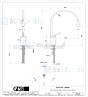 Gessi Goccia Hoogwaardige wastafelmengkraan met straal 125 uitloop flexibele slangen met 3/8 aansluitingen zonder afval Projectie 244 mm Vaste uitloop rotatiehoek (positief met de klok mee) aangeven. Wit Artikelnummer 33806.279