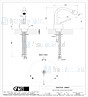 Gessi Goccia Eengreeps bidetmengkraan 1-gats met uitloop en voorsprong 110 mm flexibele aansluitslangen 3/8 zonder waste. Hoogte kraanhuis 37 mm. Zwart Artikelnummer 33807.299