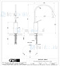 Gessi Goccia Hoogwaardige wastafelmengkraan met straal 125 uitloop flexibele slangen met 3/8 aansluitingen zonder afval Projectie 244 mm Vaste uitloop rotatiehoek (positief met de klok mee) aangeven. Geborsteld Chroom Artikelnummer 33810.147