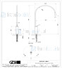 Gessi Goccia Hoogwaardige wastafelmengkraan met straal 197 uitloop flexibele slangen met 3/8 aansluitingen zonder afval Projectie 387 mm Vaste uitloop rotatiehoek (positief met de klok mee) aangeven. Zwart Artikelnummer 33811.299