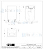 Gessi Rettangolo Sanitari Vrijstaande wastafel mat wit Cristalplant? met overflow inclusief grill en waste muurafvoer met sifon. Zonder kraangaten maar met 3 markeringen onderaan. Overflow kapje in  kleur chroom 031. Cristalplant Artikelnummer 37527.