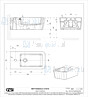 Gessi Rettangolo Sanitari Wandbidet Keramik Weiss mit Hahnloch und ?berlauf. Deckelfu?r ?berlauf und seitliche Abdeckkappen in Ausfu?hrung chrom031. (Farb White Europe Ceramic Artikelnummer 37575.518