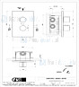 Gessi Via Manzoni Afbouwdeel voor inbouw 1-weg bad/douche thermostaatkraan 3/4 met 1/2 uitgang filters en keramische schijven. Chroom Artikelnummer 38792.031