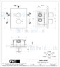 Gessi Via Manzoni Afbouwdeel voor inbouw 3-weg bad/douche thermostaatkraan 3/4 met 1/2 uitgangen filters en keramische schijven. Chroom Artikelnummer 38796.031