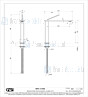 Gessi Ispa Verhoogde 1-gats wastafelmengkraan 3/8 aansluitingen zonder waste. Chroom Artikelnummer 41003.031
