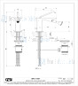 Gessi Ispa Eengreeps bidetmengkraan 1-gats met waste 1 1/4 en 3/8 aansluitslangen. Chroom Artikelnummer 41007.031