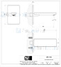 Gessi Ispa Uitloop voor wastafel 1/2 wandmontage lengte 208 mm met rozet toepasbaar met aparte eengreeps bediening voor blad- of wandmonta Chroom Artikelnummer 41100.031