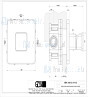 Gessi Ispa Afbouwdeel voor wandbad/douchemengkraan 1/2 zonder uitloop en omstel 35 mm cartouche. Chroom Artikelnummer 41110.031