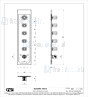 Gessi Quadro Wellness Afbouwdeel voor inbouwthermostaatkraan 3/4 met hoog debiet. Geschikt voor verticale of horizontale montage met VIJF APARTE UITG Chroom Artikelnummer 43010.031