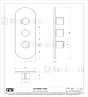 Gessi Oxygene Wellness Afbouwdeel voor inbouwthermostaatkraan 3/4 met hoog debiet. Geschikt voor verticale of horizontale montage met TWEE APARTE UITG Chroom Artikelnummer 43064.031