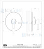 Gessi Ovale Bagno Afbouwdel voor eengreeps inbouw bad/douchemengkraan 1/2 zonder uitloop en omstel. 35 mm cartouche. Chroom Artikelnummer 44702.031