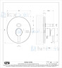 Gessi Ovale Bagno Afbouwdel voor eengreeps inbouw bad/douchemengkraan 1/2 zonder uitloop met omstel zonder uitloop. 35 mm cartouche. Chroom Artikelnummer 44704.031