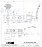 Gessi Via Tortona Partes externas para mezclador monomando emportable de ducha da 2 salidas con desviador soporte fijo flexible de 15 m y maner Zwart Artikelnummer 44828.299