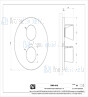 Gessi Cono Afbouwdeel voor inbouw 1-weg bad/douche thermostaatkraan 1/2 met 1/2 uitgang filters en keramische schijven. Wit Artikelnummer 45132.279