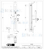 Gessi Cono Glijstangset met doucheslang 150 cm handdouche met antikalk en wandaansluitbocht 1/2. Zwart Metaal Geborsteld Artikelnummer 45144.707