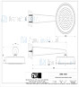 Gessi Cono Verstelbare hoofddouche met antikalk voor wandmontage 1/2 aansluiting. Finox Artikelnummer 45151.149