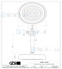 Gessi Cono Verstelbare hoofddouche voor plafondmontage met antikalk 1/2aansluiting. Finox Artikelnummer 45152.149