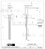 Gessi Eleganza E?ngreeps wastafelmengkraan 1-gats met 1 1/4 pop-up waste en 3/8 aansluitslangen. Goud Artikelnummer 46001.080