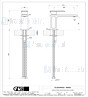 Gessi Eleganza E?ngreeps wastafelmengkraan 1-gats met 3/8 aansluitslangen zonder waste. Goud Artikelnummer 46002.080