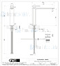 Gessi Eleganza Verhoogde ??ngreeps wastafelmengkraan 1-gats met 1 1/4 pop-up waste en 3/8 aansluitslangen. Chroom Artikelnummer 46003.031