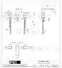 Gessi Eleganza 3-gats wastafelmengkraan met uitloop 3/8 aansluitslangen zonder waste. Chroom Artikelnummer 46011.031