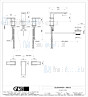 Gessi Eleganza 3-gats wastafelmengkraan met uitloop 1 1/4 pop-up waste en 3/8 aansluitslangen. Goud Artikelnummer 46012.080