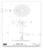 Gessi Emporio Shower Verstelbare hoofddouche voor plafondmontage met antikalk 1/2aansluiting. Finox Artikelnummer 47288.149