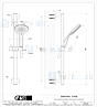 Gessi Emporio Shower Glijstangset met anti-kalk handdouche en 150 m flexibele slang. Chroom Artikelnummer 47308.031