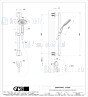 Gessi Emporio Shower Glijstangset met doucheslang 150 cm handdouche met antikalk en 3 straalsoorten en wandaansluitbocht. Chroom Artikelnummer 47320.031