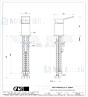 Gessi Rettangolo K Eengreeps bediening voor bladmontage. Zwart Artikelnummer 53047.299