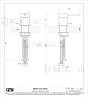 Gessi Flessa Eengreeps bediening voor bladmontage. Zwart Metaal Geborsteld Artikelnummer 54005.707