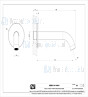 Gessi Bagno Gessi 316 Uitloop voor wastafel met 1/2 wandmontage toepasbaar met aparte bediening 46112 + 46106 ( niet inbegrepen). Zwart Metaal Geborsteld Artikelnummer 54010.707