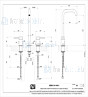 Gessi Flessa Eengreeps wastafelmengkraan 1-gats verhoogd model met 3/8 aansluitslangen zonder waste uitloop 213 mm lang. Geborsteld Staal Artikelnummer 54011.239