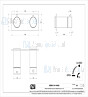 Gessi Bagno Gessi 316 Afbouwdeel voor inbouw 1-weg bad/douche thermostaatkraan 3/4 met 1/2 uitgang filters en keramische schijven. Zwart Metaal Geborsteld Artikelnummer 54032.707