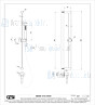 Gessi Bagno Gessi 316 Glijstangset met doucheslang 150 cm handdouche met antikalk en wandaansluitbocht 1/2. Warm Geborsteld Staal Artikelnummer 54045.726