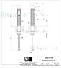 Gessi Intreccio Eengreeps wastafelmengkraan 1-gats met 3/8 aansluitslangen zonder waste. Geborsteld Staal Artikelnummer 54102.239