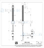 Gessi Meccanica Eengreeps wastafelmengkraan 1-gats verhoogd model met 3/8 aansluitslangen en waste 1 1/4. Zwart Metaal Geborsteld Artikelnummer 54204.707