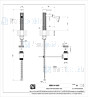 Gessi Meccanica Eengreeps bidetmengkraan 1-gats met waste 1 1/4 en 3/8 aansluitslangen. Geborsteld Staal Artikelnummer 54207.239