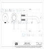 Gessi Trame Externe onderdelen voor ingebouwde mixer met uitloop zonder afval. Warm Geborsteld Staal Artikelnummer 54386.726